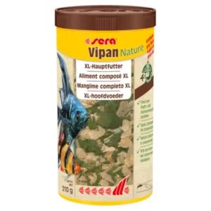 Sera Vipan Nature Großflocke, XL Hauptfutter-Flocken, 1000 ml Markenprodukt